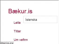Sites similar to baekur.is