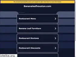 Sites similar to bananaleafhouston.com