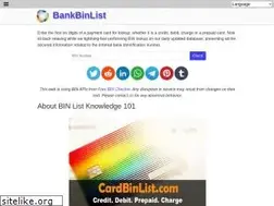 Sites similar to bankbinlist.com
