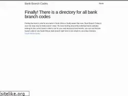 Sites similar to bankbranchcodes.co.za