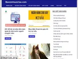 Sites similar to baoninhsunrise.com
