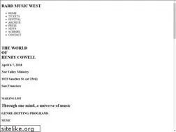 Sites similar to bardmusicwest.org