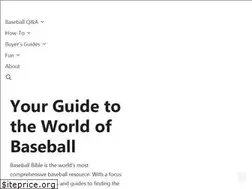 Sites similar to baseballbible.net