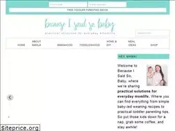 Sites similar to becauseisaidsobaby.com