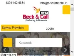 Sites similar to beckandcall.in