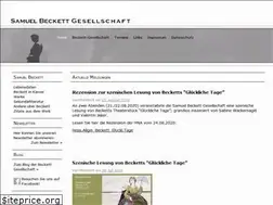 Sites similar to beckett-gesellschaft.de