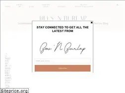 Sites similar to beesnburlap.com