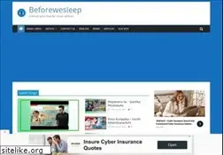 Sites similar to beforewesleep.com