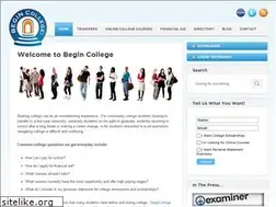 Sites similar to begincollege.com