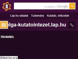 Sites similar to belga-kutatointezet.lap.hu