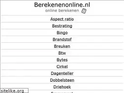 Sites similar to berekenenonline.nl