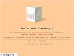 Sites similar to berlinische-dramaturgie.org