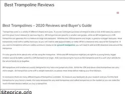 Sites similar to best-trampoline-reviews.com