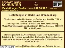 Sites similar to bestattungen-schuster.de