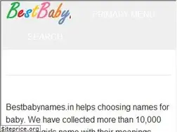 Sites similar to bestbabynames.in