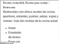 Sites similar to bestrecetas.com