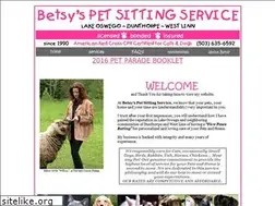 Sites similar to betsyspetsittingservice.com