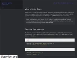 Sites similar to betterspecs.org