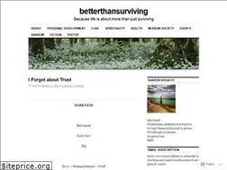 Sites similar to betterthansurviving.me