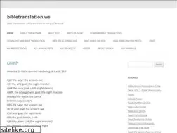 Sites similar to bibletranslation.ws