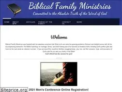 Sites similar to biblicalfamilyministries.com