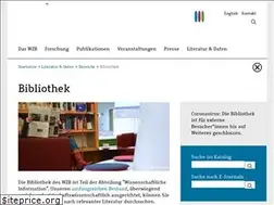 Sites similar to bibliothek.wzb.eu