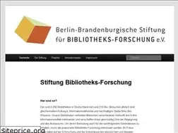 Sites similar to bibliotheksforschung.de