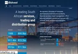 Sites similar to bidvest.com