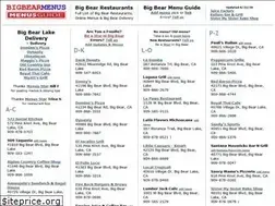 Sites similar to bigbearmenus.com