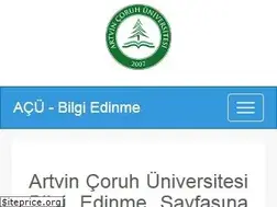 Sites similar to bilgiedinme.artvin.edu.tr