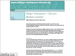 Sites similar to billiger-webspace-domain.de