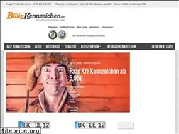 Sites similar to billigkennzeichen.de