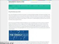 Sites similar to bingweeklyquiz.com