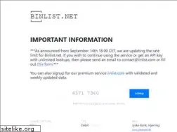 Sites similar to binlist.net