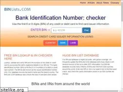 Sites similar to binlists.com