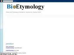 Sites similar to bioetymology.blogspot.com