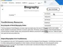 Sites similar to biography.yourdictionary.com