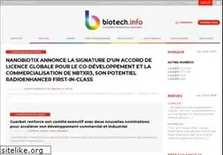 Sites similar to biotechinfo.fr