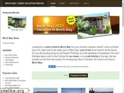 Sites similar to birchbaycabin.com