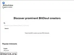 Sites similar to bitcloutfollow.com