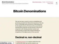 Sites similar to bitcoindenominations.org