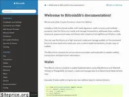 Sites similar to bitcoinlib.readthedocs.io