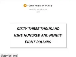 Sites similar to bitcoinpriceinwords.com