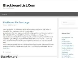 Sites similar to blackboardlist.com