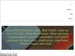 Sites similar to blacklistedpersonalloan.co.za