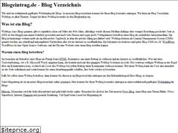 Sites similar to blogeintrag.de