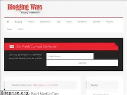 Sites similar to bloggingways.net