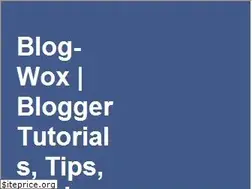 Sites similar to blogwox.blogspot.com