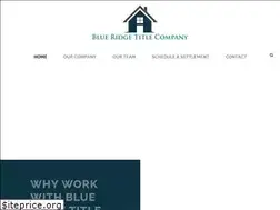 Sites similar to blueridgetitle.com