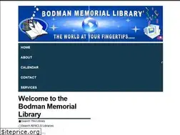 Sites similar to bodmanmemoriallibrary.org